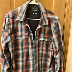 Prana men's plaid heavyweight shirt/jacket